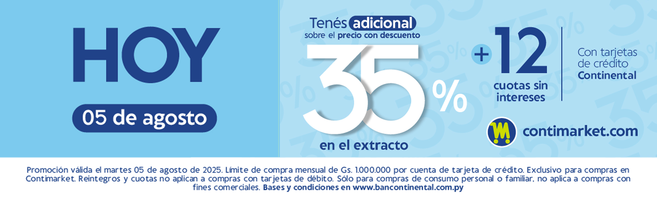 Hoy 05 de Agosto CrediMarket.
